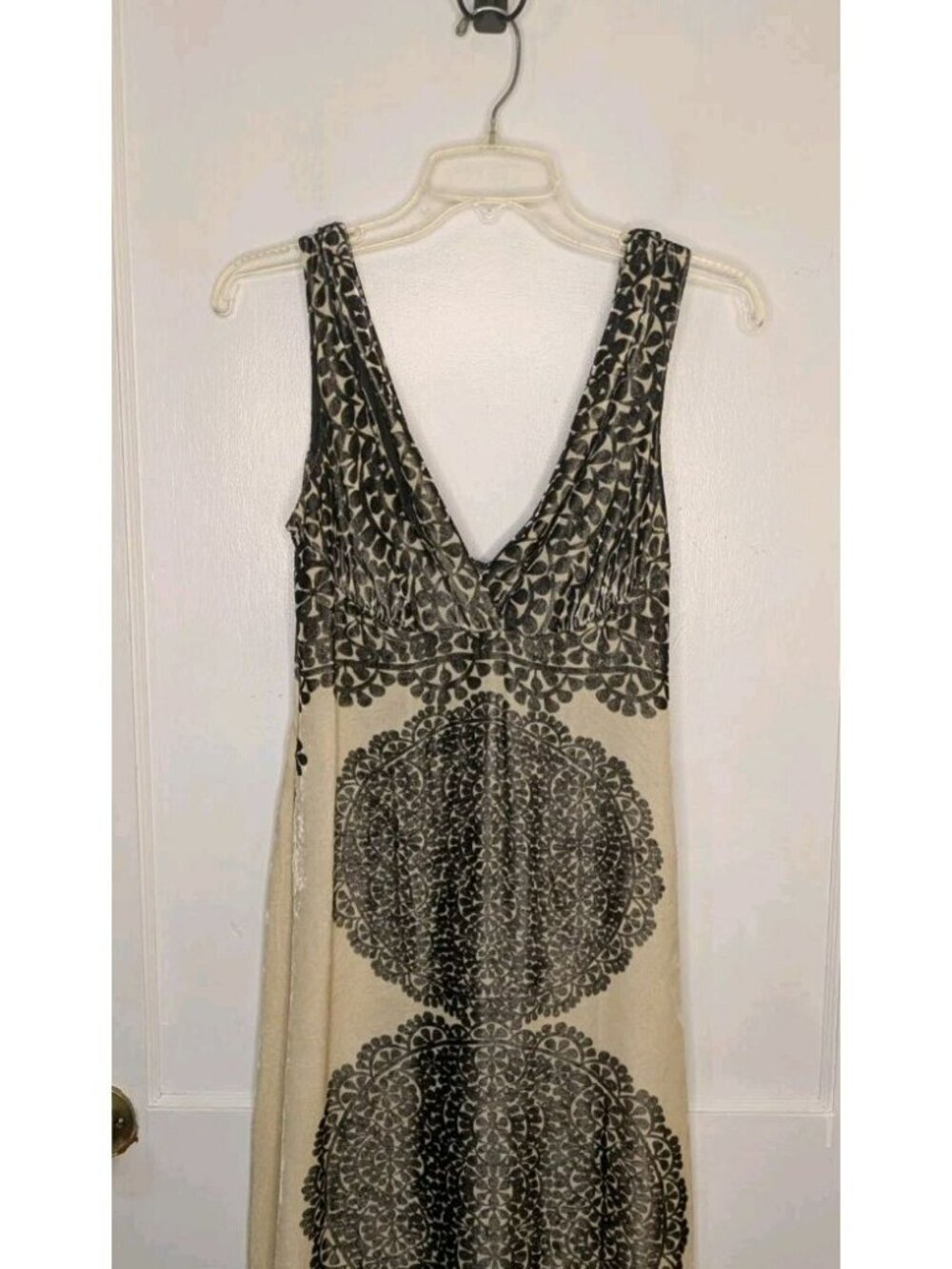 Vintage Diane Von Furstenberg Irma Lou Silk Mini Dress Beige Black Mandala Sz 4